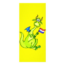 Patriotic Dragon Rack Card Template