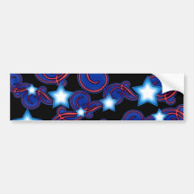 Patriotic Dreams Spiral & Stars Bumper Sticker