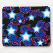 Patriotic Dreams Spiral & Stars Mousepad