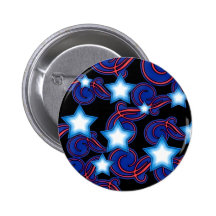 Patriotic Dreams Spiral & Stars Pound Button #2