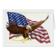 Patriotic Eagle Flag Greeting Card