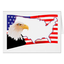 Patriotic Eagle Flag Greeting Card