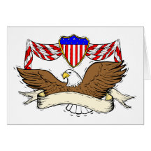 Patriotic Eagle Flag Greeting Card