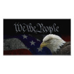 Patriotic Eagle & Flag Photo Art