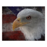 Patriotic Eagle & Flag Photographic Print