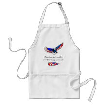Patriotic eagle, milk bottle jpg, Freedoms just... Aprons