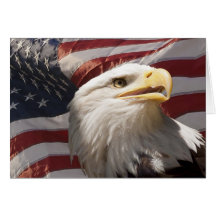 Patriotic Eagle Notecard