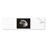 Patriotic Eagle with flag background Bumper Sticker