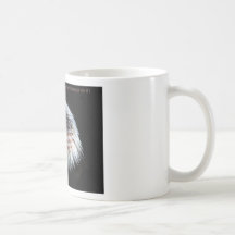 Patriotic Eagle with flag background Mugs