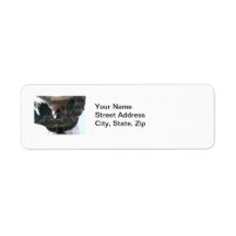Patriotic Eagle with Flag Custom Return Address Labels