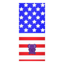Patriotic elephant customized rack card