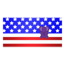Patriotic elephant photo greeting card