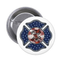 Patriotic Firefighter Maltese Pins