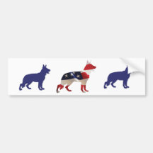 Patriotic German Shepherd Bumper Stickers