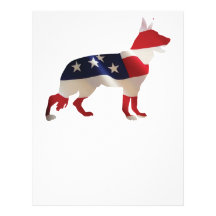 Patriotic German Shepherd Custom Letterhead