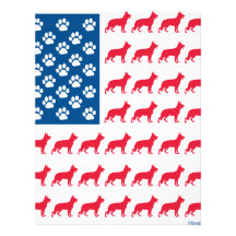 Patriotic German Shepherds Letterhead