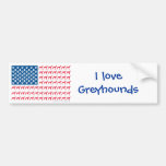Patriotic Greyhound Dog Bumper Stickers