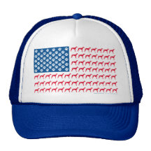 Patriotic Greyhound Dog Trucker Hat