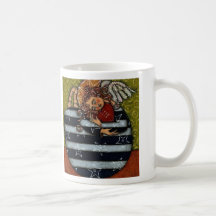 Patriotic heart angel mug