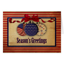 Patriotic Holiday Vintage Look Greeting Cards