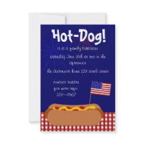 Patriotic Hot Dog! Party Invite