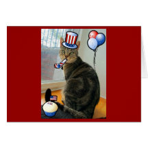 Patriotic Indigo Greeting Cards