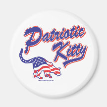 Patriotic-Kitty-2 Fridge Magnets