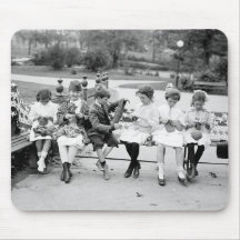 Patriotic Knitting Bee, early 1900s Mouse Pad