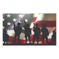 Patriotic Military Soldier Silhouettes Sticker