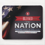Patriotic Mousepad - Psalm 33:12 Bible Verse