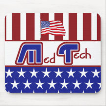 PATRIOTIC MT (MEDICAL TECHNOLOGIST) USA FLAG MOUSEPAD
