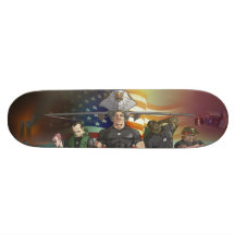 Patriotic Mural Skateboard