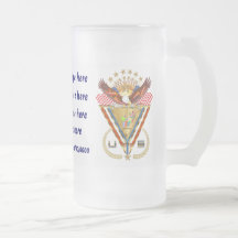 Patriotic or Veteran add PhotoView Artist Comments Frosted Beer Mugs
