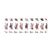 Patriotic Peace Custom Return Address Labels