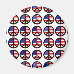 Patriotic Peace Signs Refrigerator Magnets