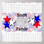 Patriotic, Personalized, Photo, 10 year Calendar posters