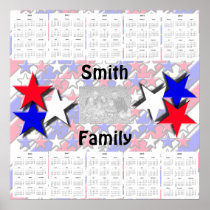 Patriotic, Personalized, Photo, 10 year Calendar Posters
