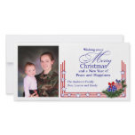 Patriotic Photo Christmas Card Personalized Photo Card