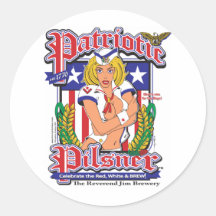 Patriotic-Pilsner Round Sticker