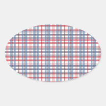 Patriotic Plaid Sticker