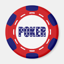 PATRIOTIC POKER CHIP MAGNETS