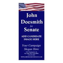 Patriotic Political Campaign Rack Card Design