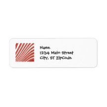 Patriotic Red and White Stars and Stripes Pattern Return Address Label