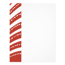 Patriotic Red and White Stars and Stripes Pattern Letterhead Design