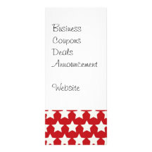 Patriotic Red and White Stars Pattern 4th of July Rack Card