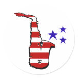 Patriotic Sax Sticker