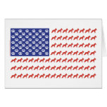 Patriotic Schnauzer dog/USA Greeting Cards