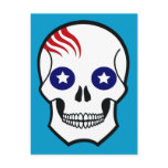 PATRIOTIC SKULL POST CARD