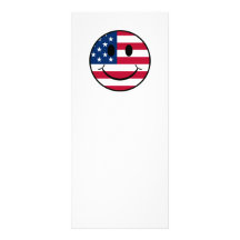Patriotic Smiley Customized Rack Card