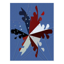 Patriotic Star Postcard